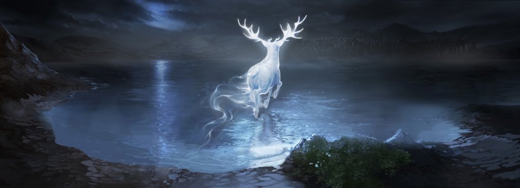 Harry's stag Patronus, assumed to be his father "Prongs"